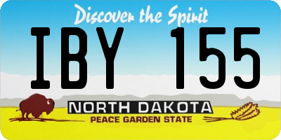 ND license plate IBY155