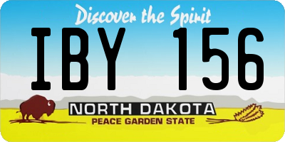 ND license plate IBY156