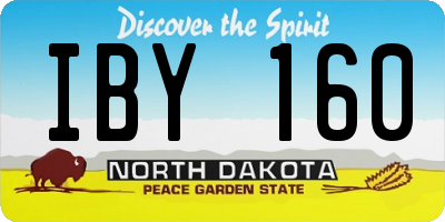 ND license plate IBY160