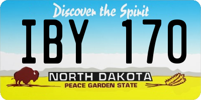 ND license plate IBY170