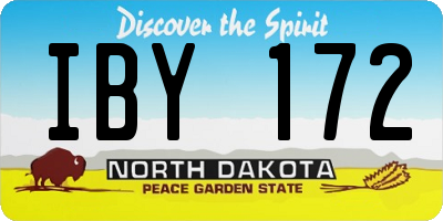 ND license plate IBY172