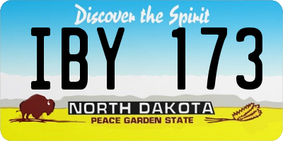 ND license plate IBY173
