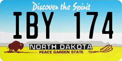 ND license plate IBY174