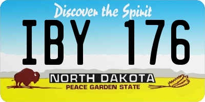 ND license plate IBY176