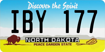 ND license plate IBY177