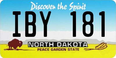 ND license plate IBY181