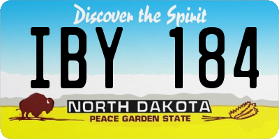 ND license plate IBY184