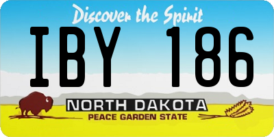 ND license plate IBY186