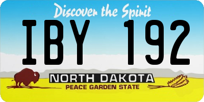 ND license plate IBY192