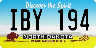ND license plate IBY194