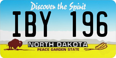 ND license plate IBY196
