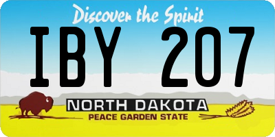 ND license plate IBY207