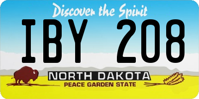 ND license plate IBY208