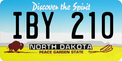 ND license plate IBY210