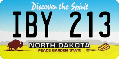 ND license plate IBY213