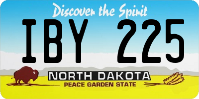 ND license plate IBY225