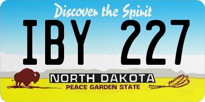 ND license plate IBY227