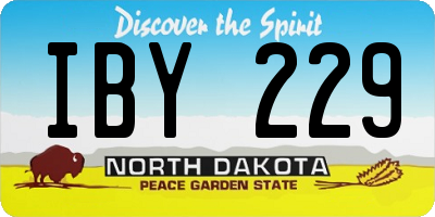 ND license plate IBY229