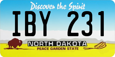 ND license plate IBY231