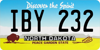 ND license plate IBY232