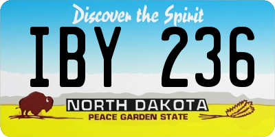 ND license plate IBY236