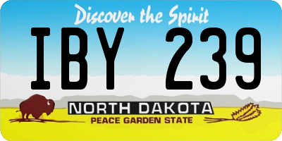 ND license plate IBY239