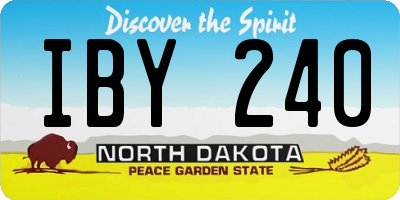 ND license plate IBY240