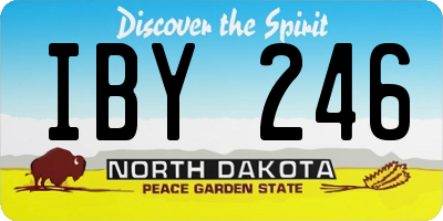 ND license plate IBY246