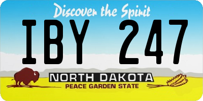 ND license plate IBY247