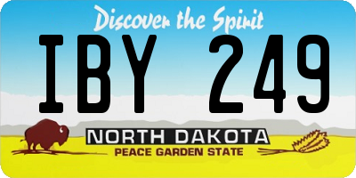 ND license plate IBY249