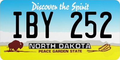 ND license plate IBY252