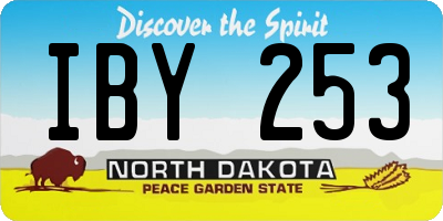ND license plate IBY253