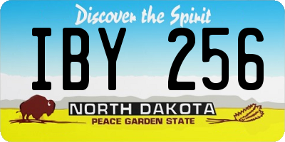 ND license plate IBY256
