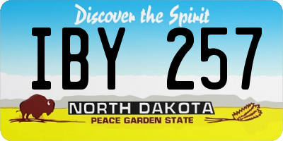 ND license plate IBY257