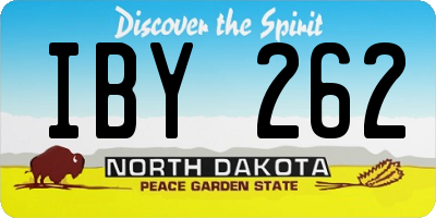 ND license plate IBY262