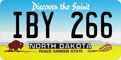 ND license plate IBY266