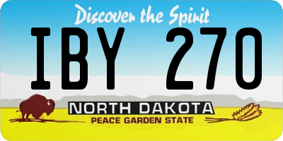 ND license plate IBY270