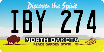 ND license plate IBY274