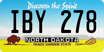 ND license plate IBY278