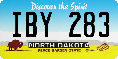ND license plate IBY283
