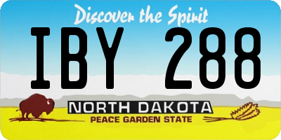ND license plate IBY288