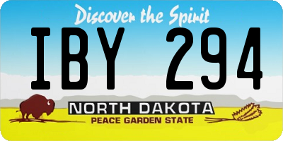 ND license plate IBY294