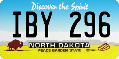 ND license plate IBY296