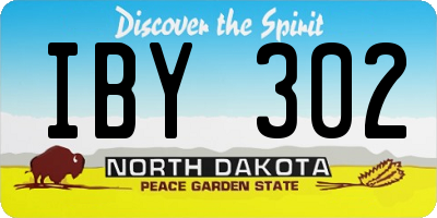 ND license plate IBY302