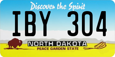 ND license plate IBY304