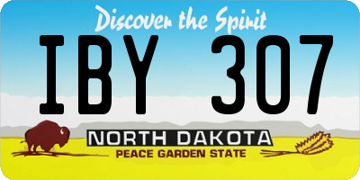 ND license plate IBY307
