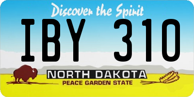 ND license plate IBY310