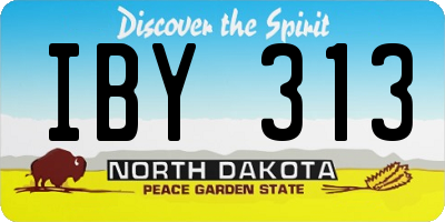ND license plate IBY313