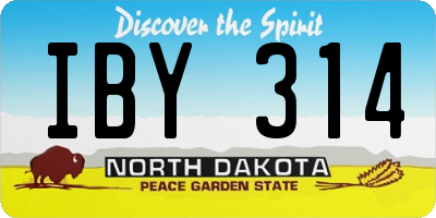 ND license plate IBY314