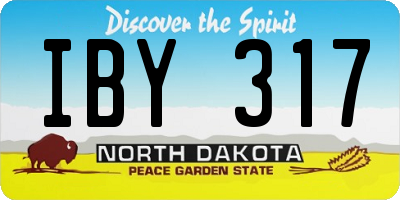 ND license plate IBY317